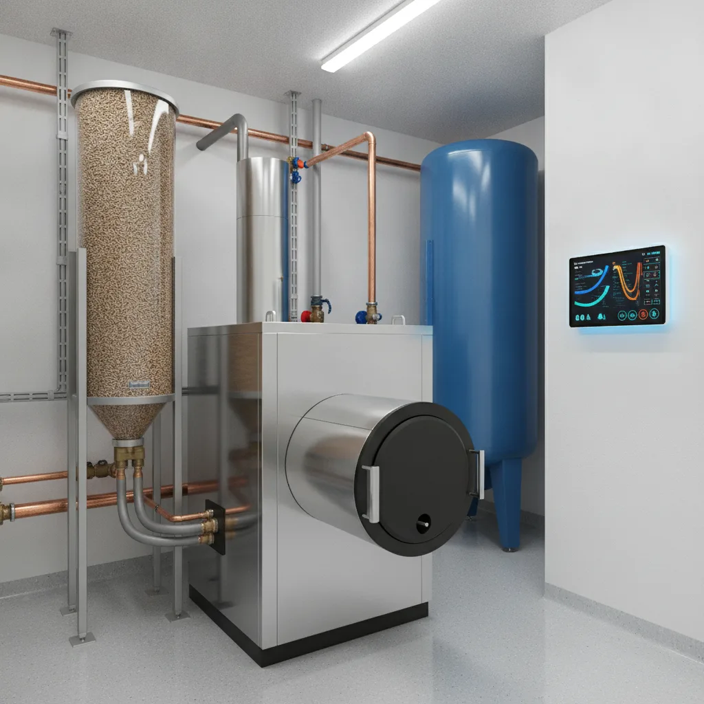 chaudière pellets solaire thermique hybride