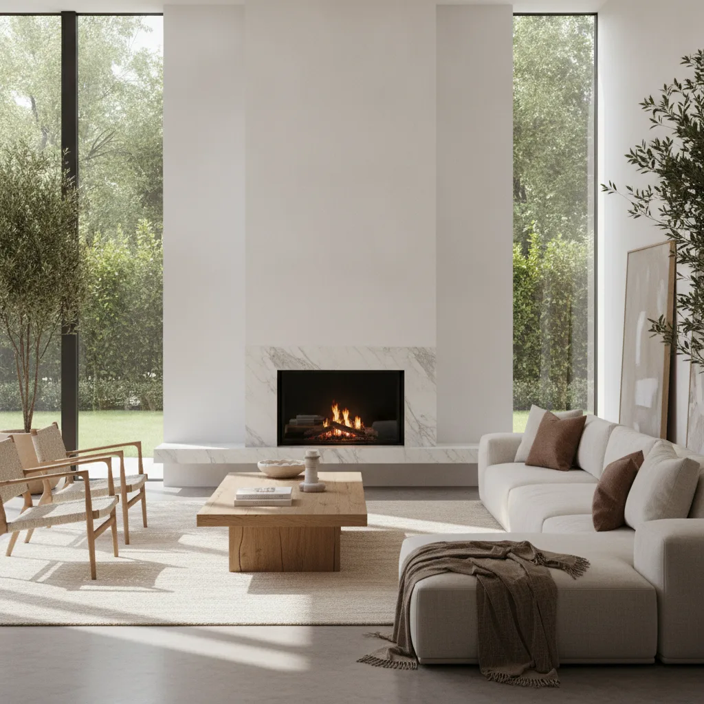 Cheminée angle salon moderne | modèles et prix 2026 - cheminee angle salon moderne