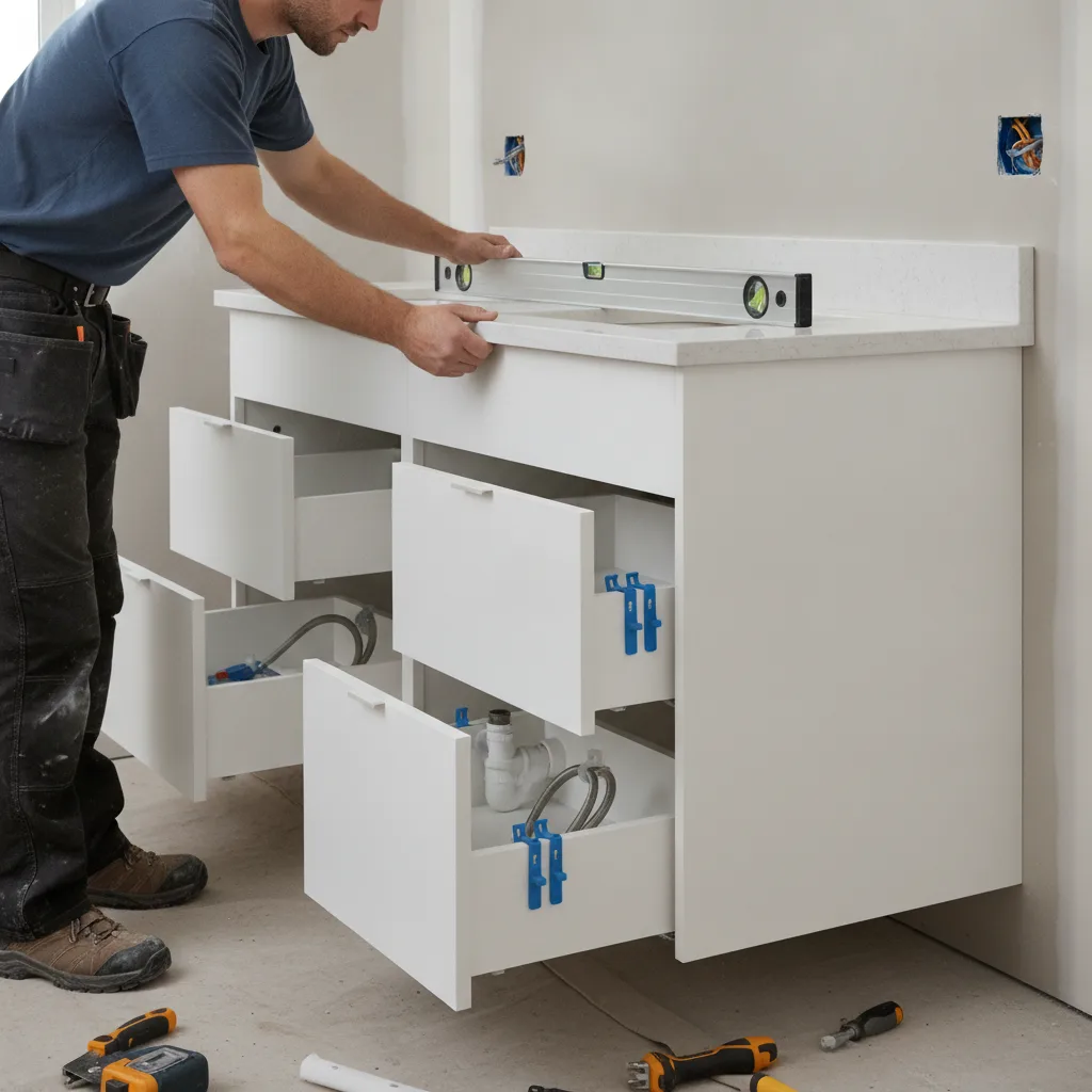 meuble salle de bain suspendu ou posé